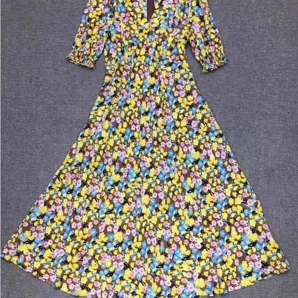 Gorgeous Diane Von Furstenberg Dress 👗💛🤎💜 - Picture 2 of 13